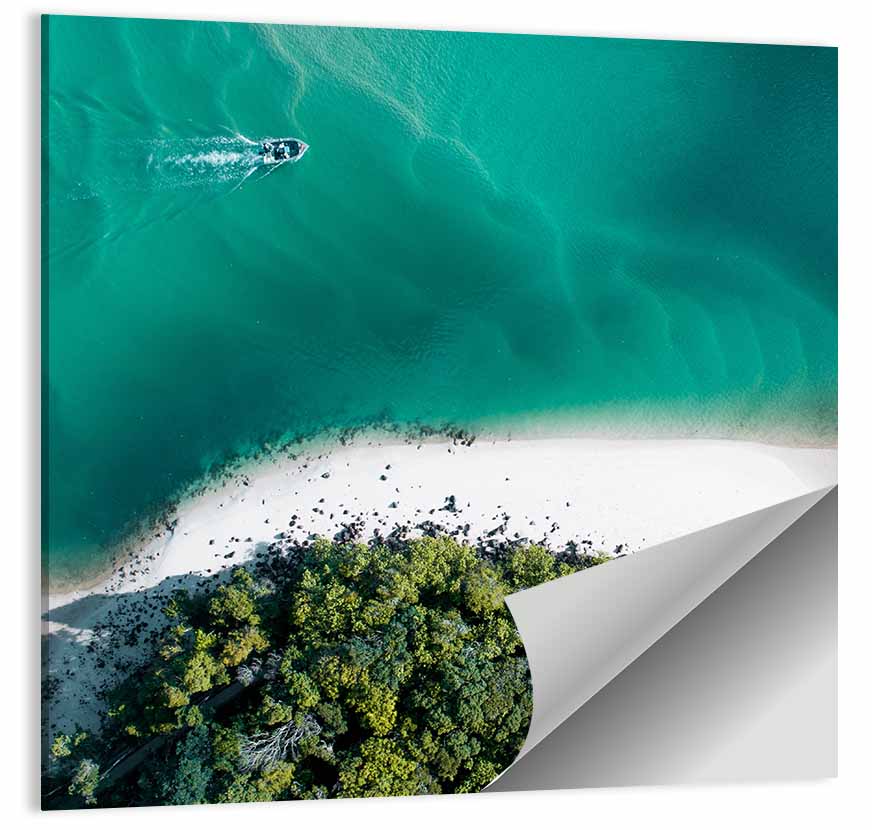 Clam Beach Aerial View Wall Art