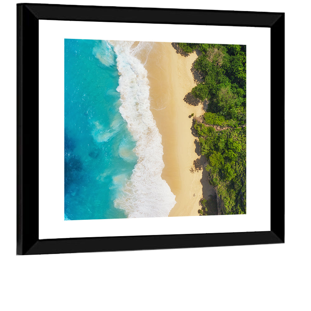 Aerial Turquoise Beach View Wall Art