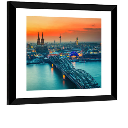 Hohenzollern Bridge at Dusk Wall Art