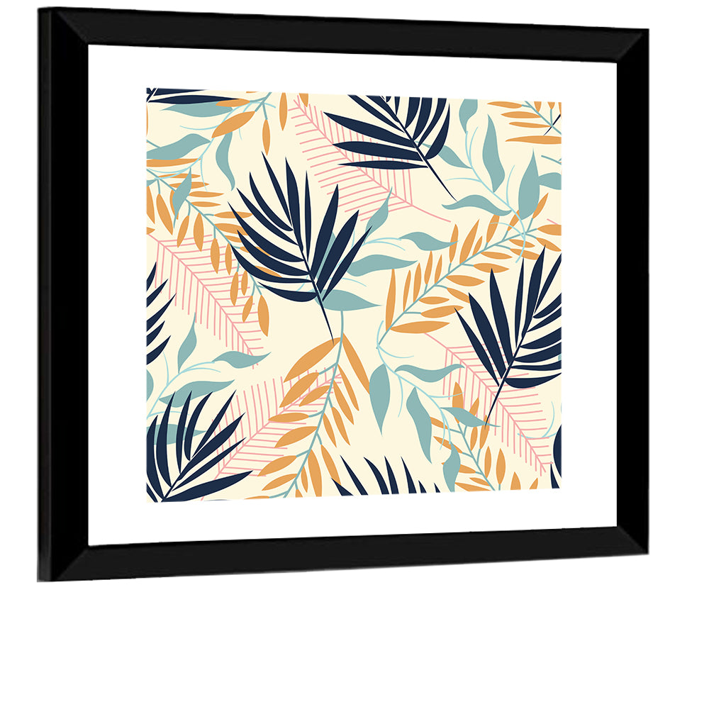 Summer Leaves Pattern Wall Art