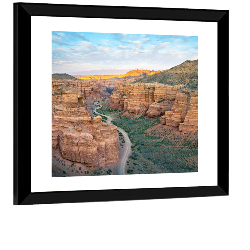 Charyn Canyon at Golden Hour Wall Art