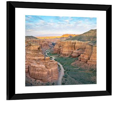 Charyn Canyon at Golden Hour Wall Art
