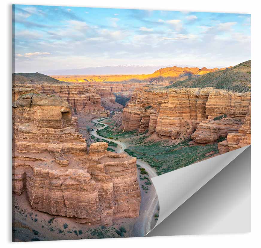 Charyn Canyon at Golden Hour Wall Art