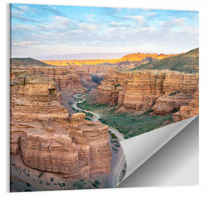 Charyn Canyon at Golden Hour Wall Art