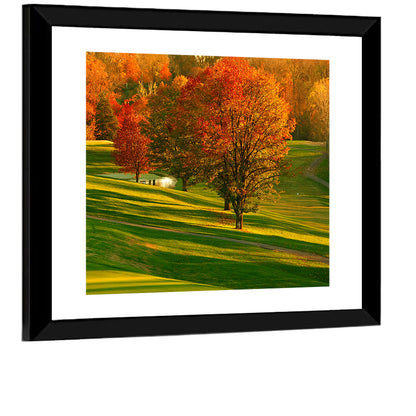 Golden Hour Golf Course Wall Art