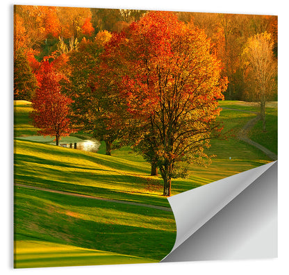Golden Hour Golf Course Wall Art