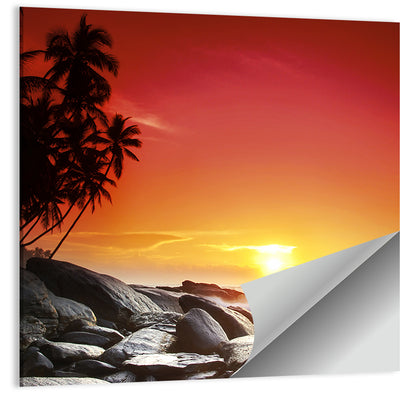 Tropical Island Sunset Wall Art