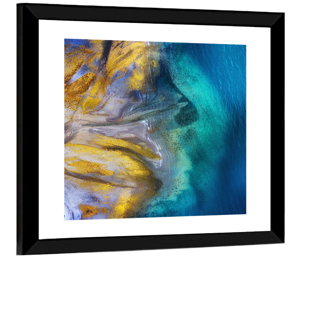 Golden Coast Abstract Wall Art