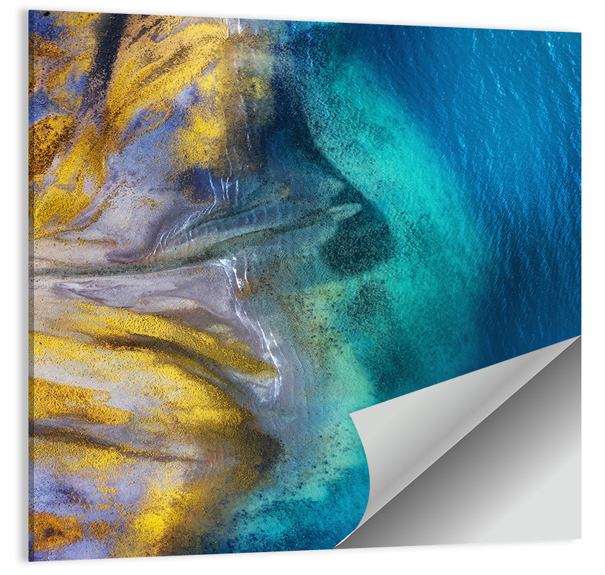 Golden Coast Abstract Wall Art