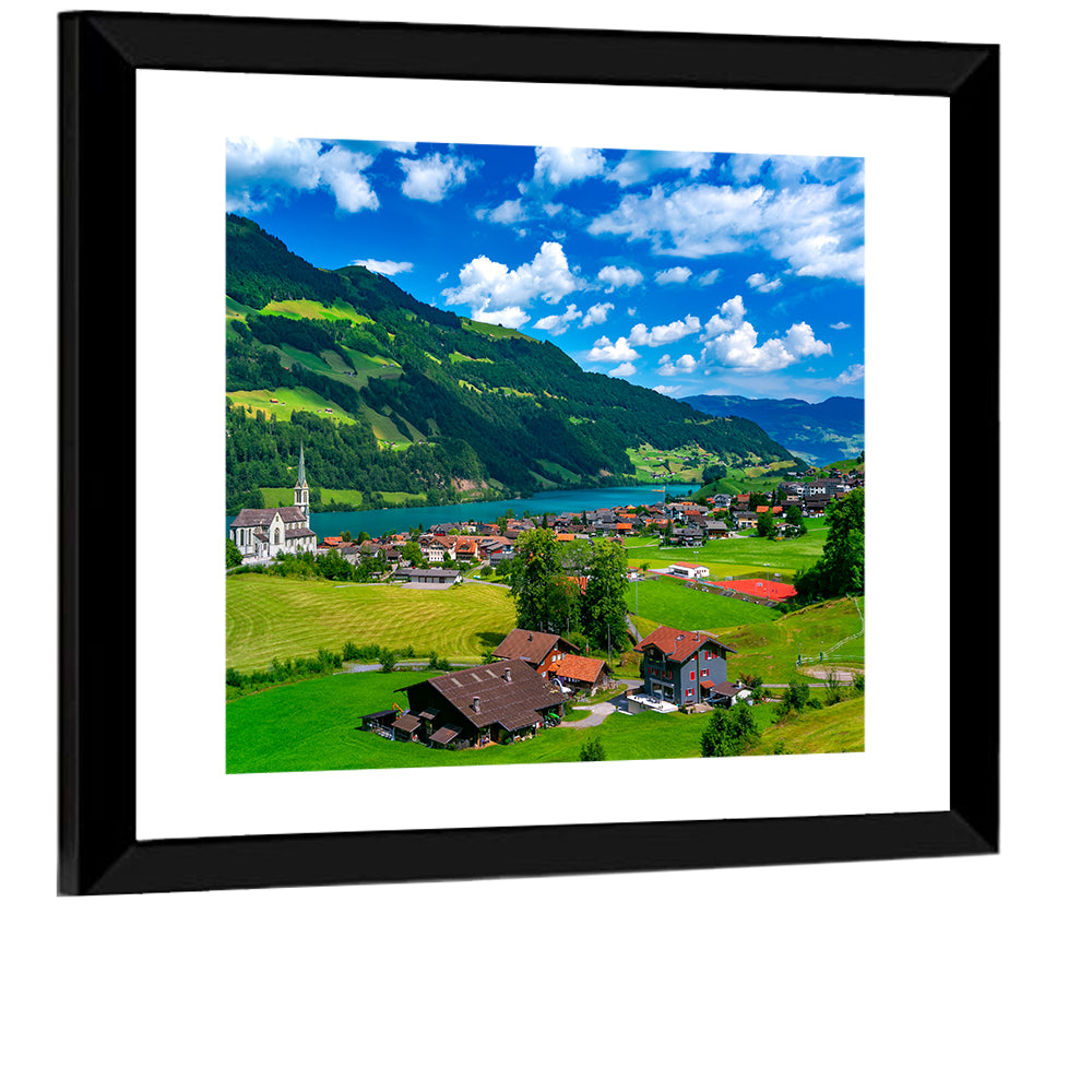 Lungern Village Panorama Wall Art