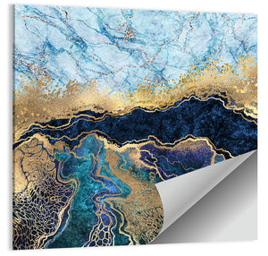 Marble Gold Glitter Abstract II Wall Art