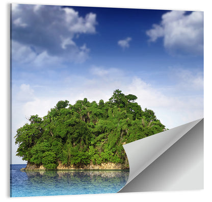 Tranquil Tropical Island Reflection Wall Art
