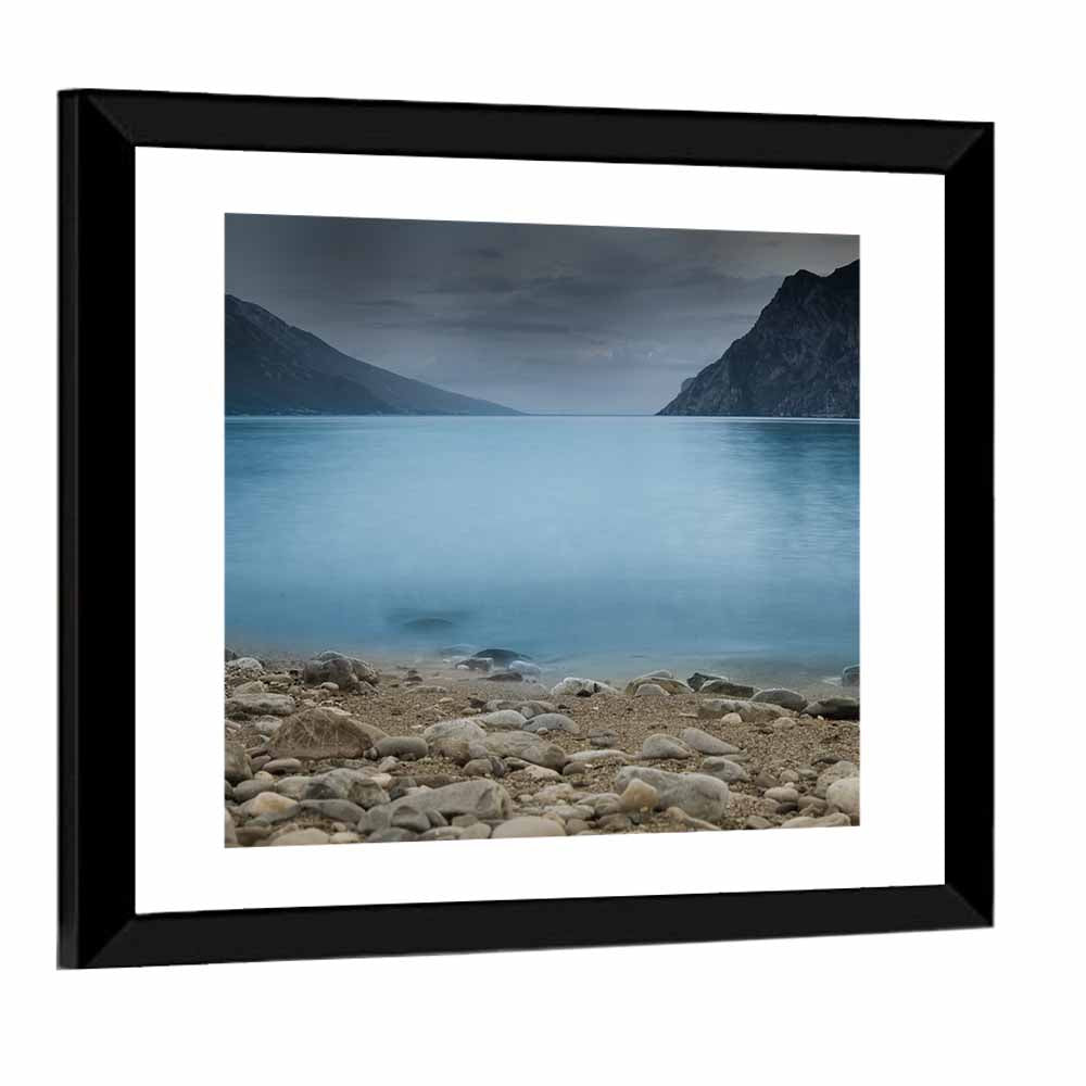 Lake Garda Pebble Shoreline Wall Art