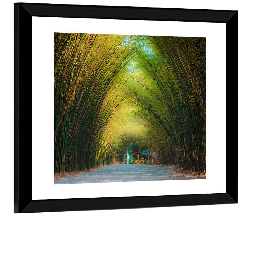 Arched Bamboo Tunnel Wall Art
