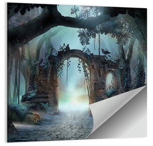 Enchanted Foggy Forest Wall Art