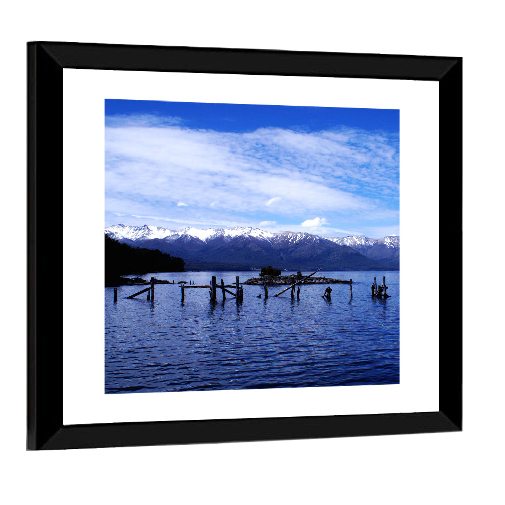 Nahuel Huapi Lake with Wooden Pilings Wall Art