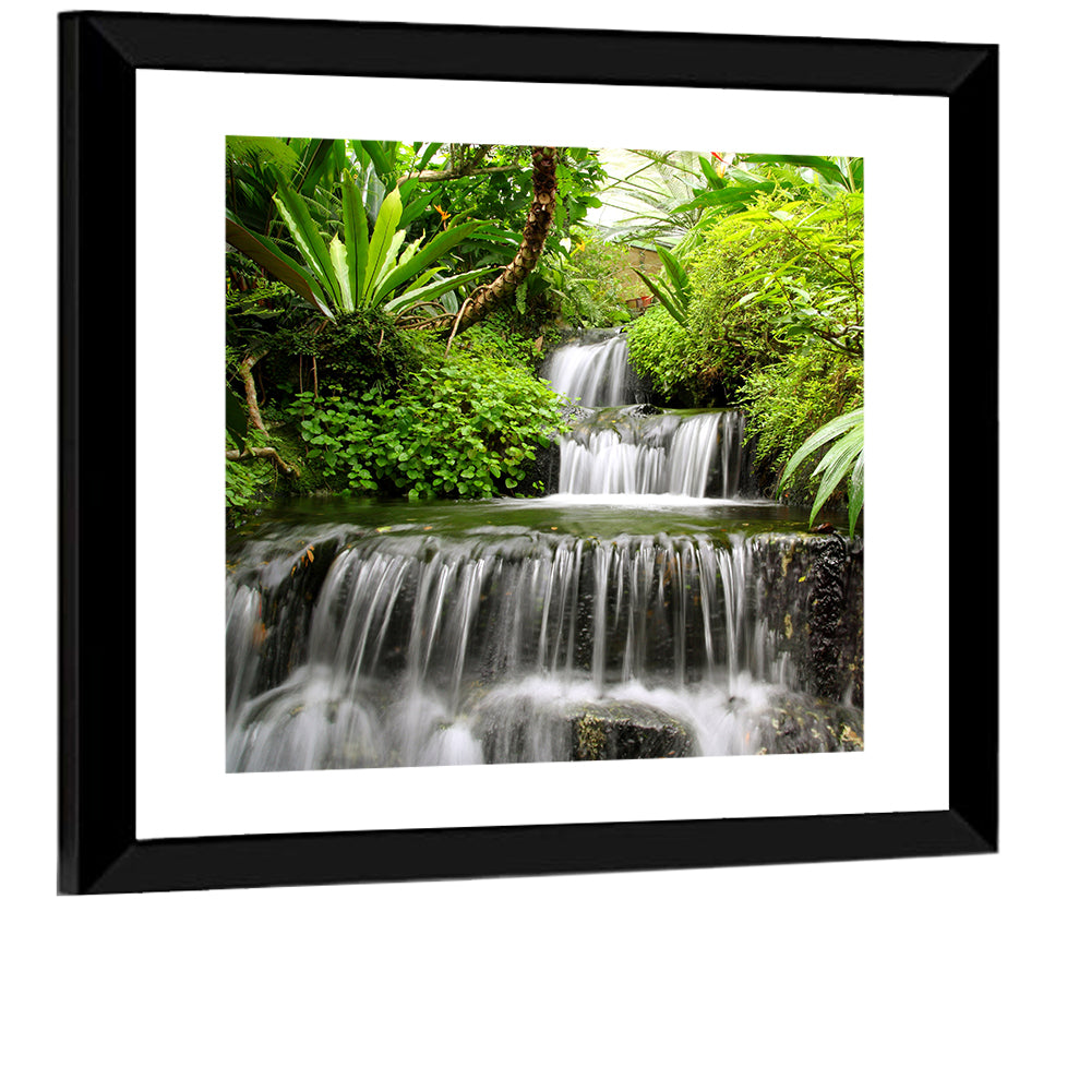Lush Rainforest Cascade Wall Art