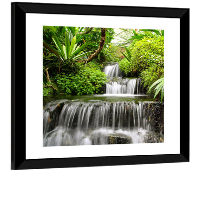 Lush Rainforest Cascade Wall Art