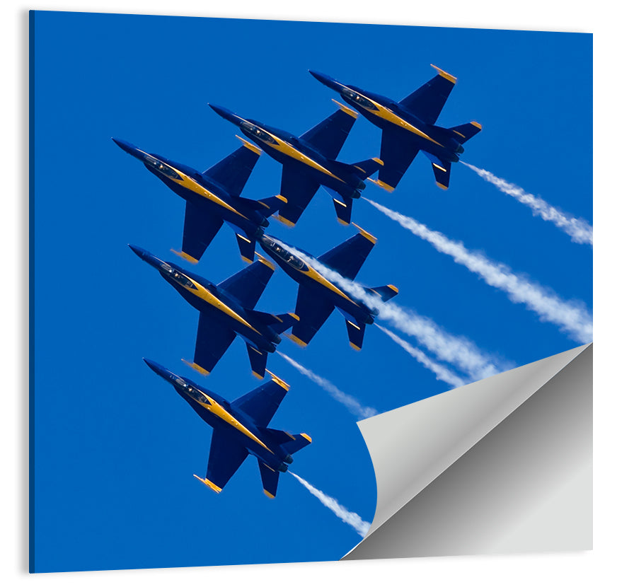 Blue Angels Delta Formation Flyover Wall Art