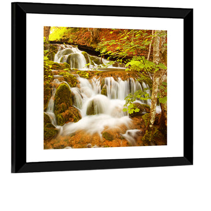 Plitvice Autumn Stream Wall Art