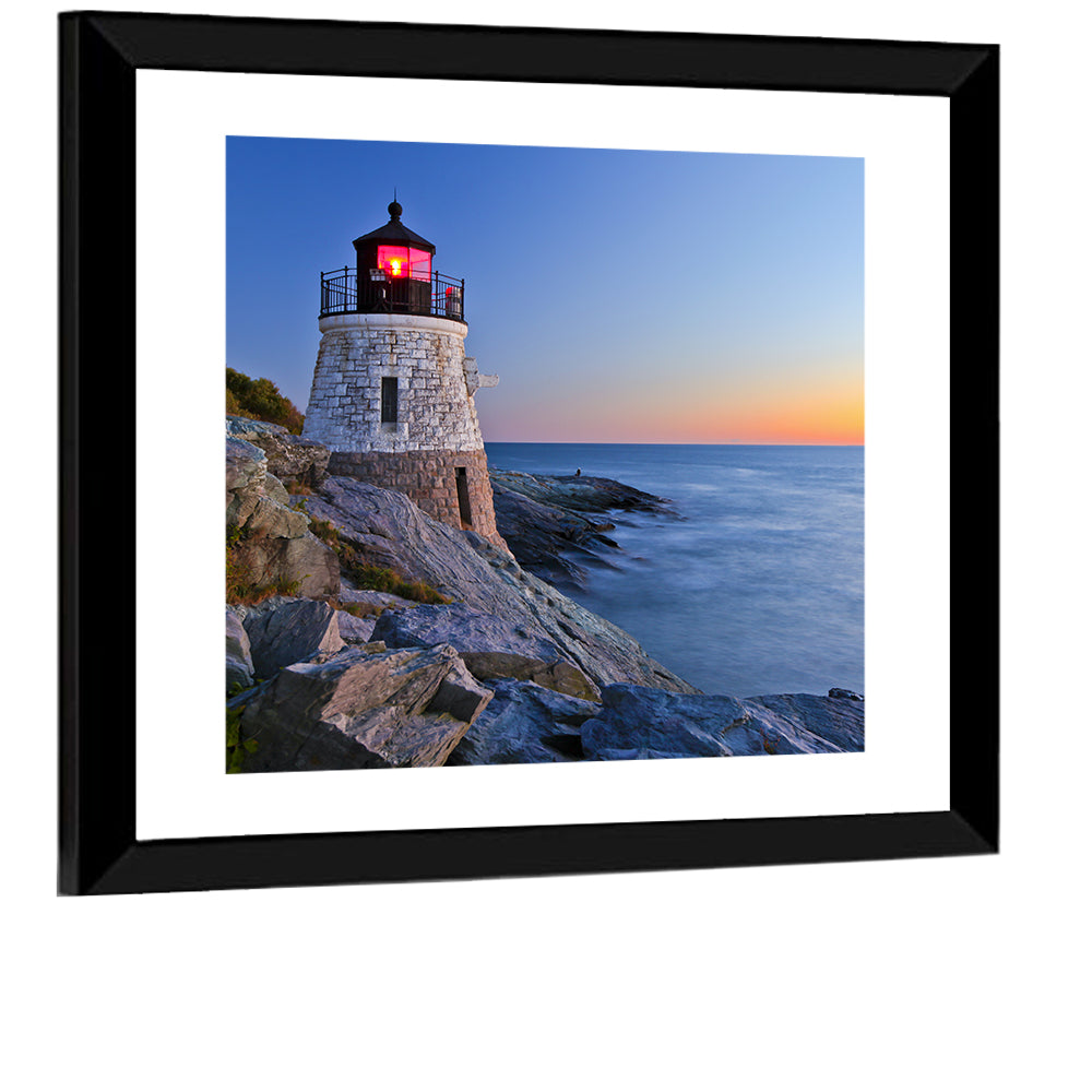 Castle Hill Lighthouse at Dusk Wall Art