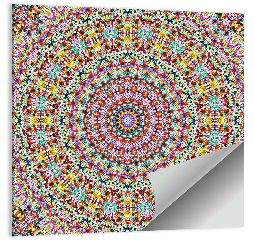 Beaded Kaleidoscope Mandala Wall Art