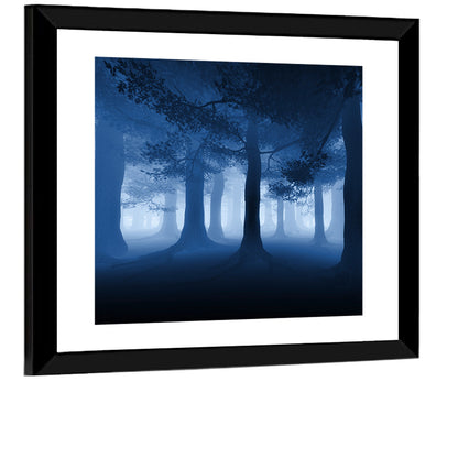 Midnight Blue Forest Wall Art