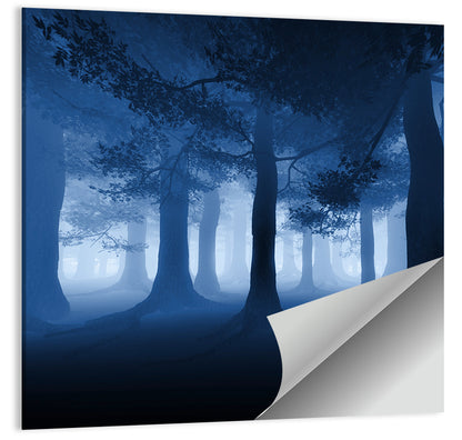 Midnight Blue Forest Wall Art