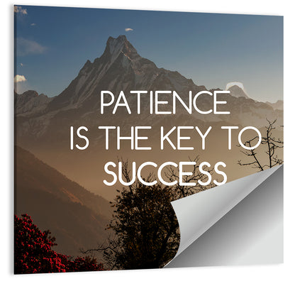 Patience Is the Key to Success Wall Art