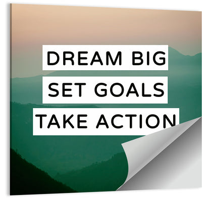 Dream Big Set Goals Wall Art