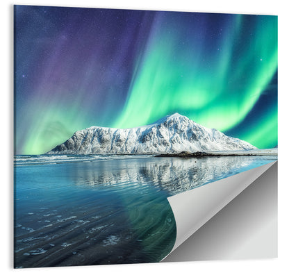 Aurora Over Skagsanden Beach Wall Art