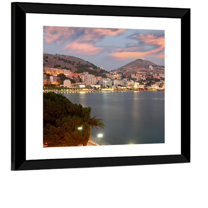 Sarandë Bay at Dusk Wall Art