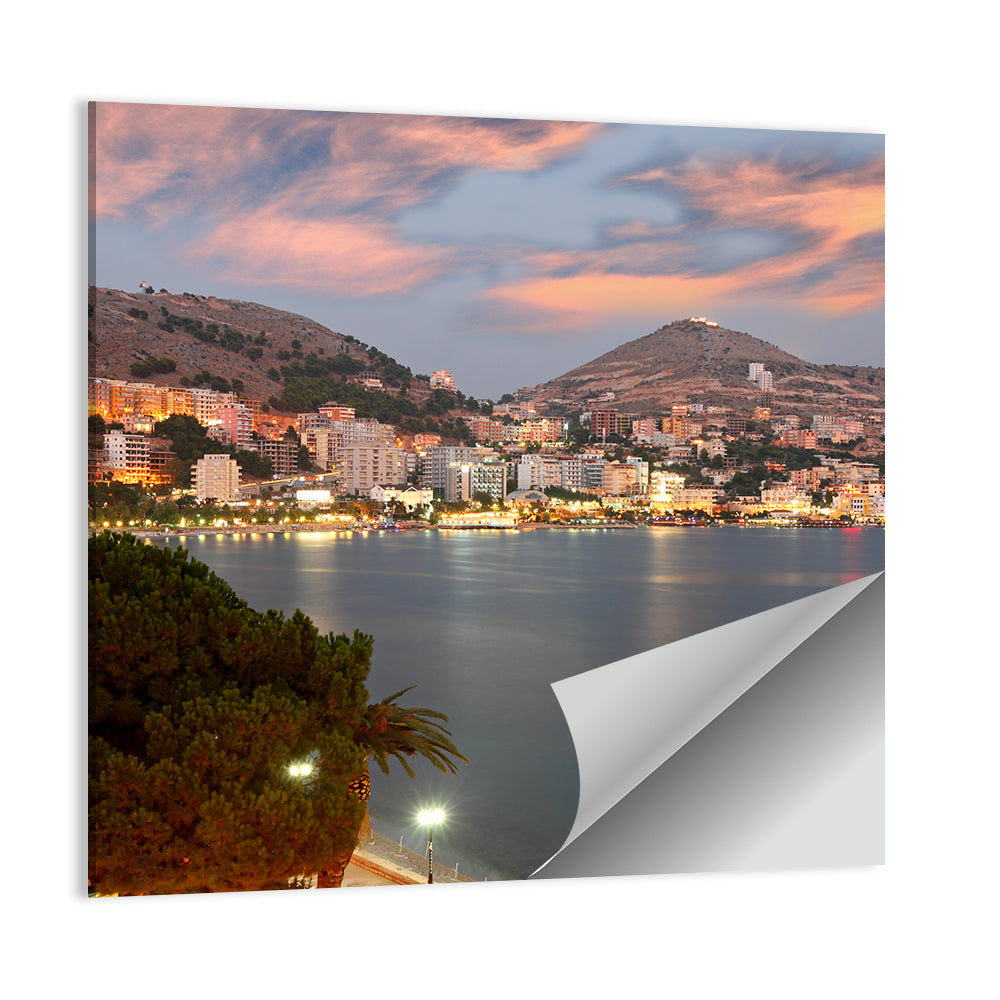 Sarandë Bay at Dusk Wall Art