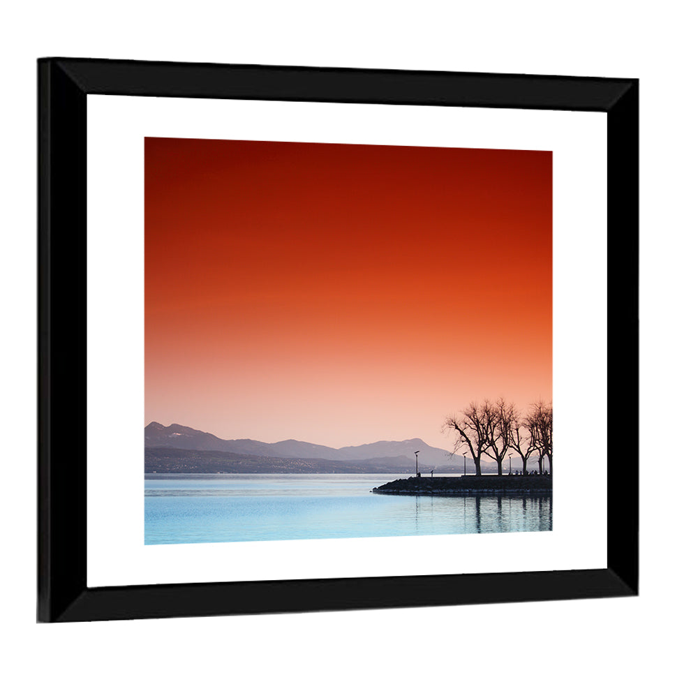 Lake Geneva Sunset Reflection Wall Art