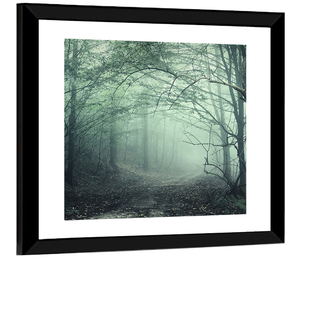 Misty Forest Path Wall Art