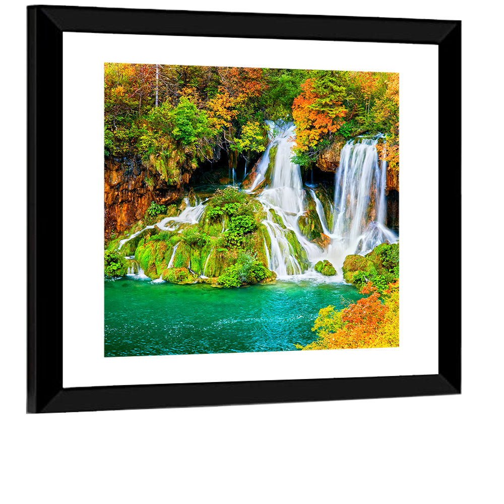Plitvička Jezera Autumn Falls Wall Art