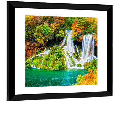 Plitvička Jezera Autumn Falls Wall Art