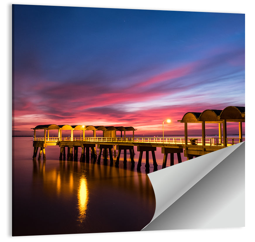 Twilight on Jekyll Island Pier Wall Art