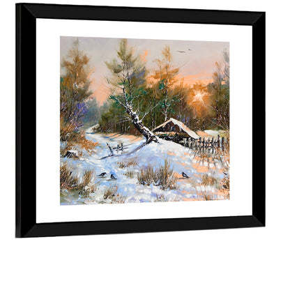 Rural Winter Landscape II Wall Art