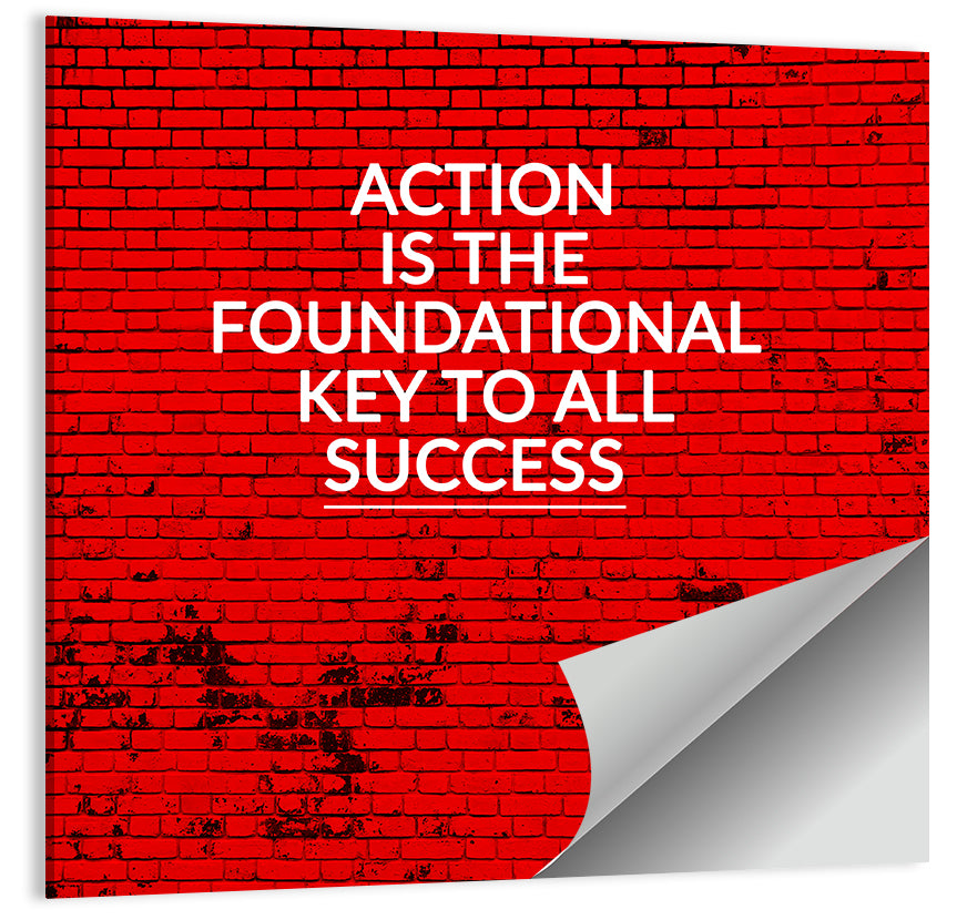 Key to Success on Red Brick Wall Art