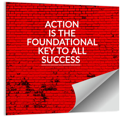 Key to Success on Red Brick Wall Art