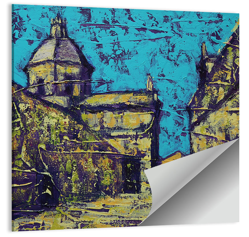 Las Agustinas Alleyway Abstraction Wall Art