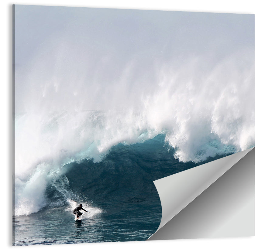 Surfer Beneath Breaking Wave Wall Art