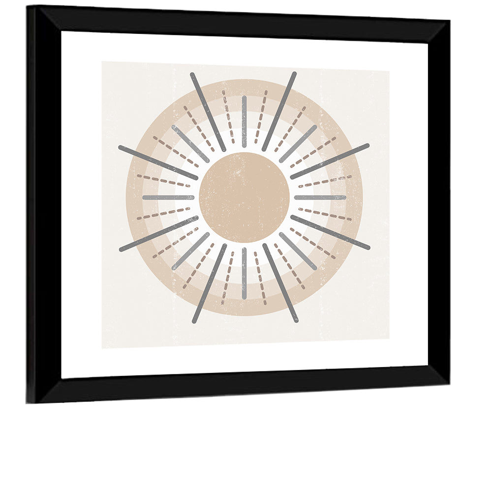 Sun Print Boho Minimalist I Wall Art