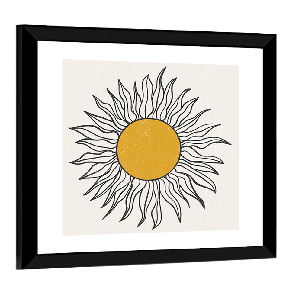 Textured Boho Sun Wall Art