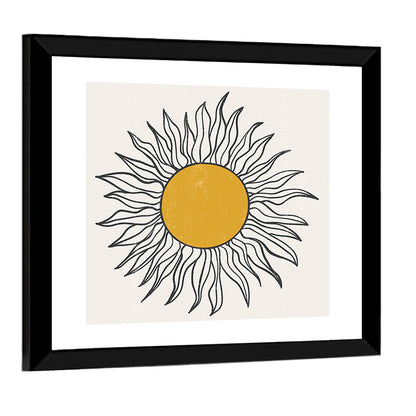 Textured Boho Sun Wall Art