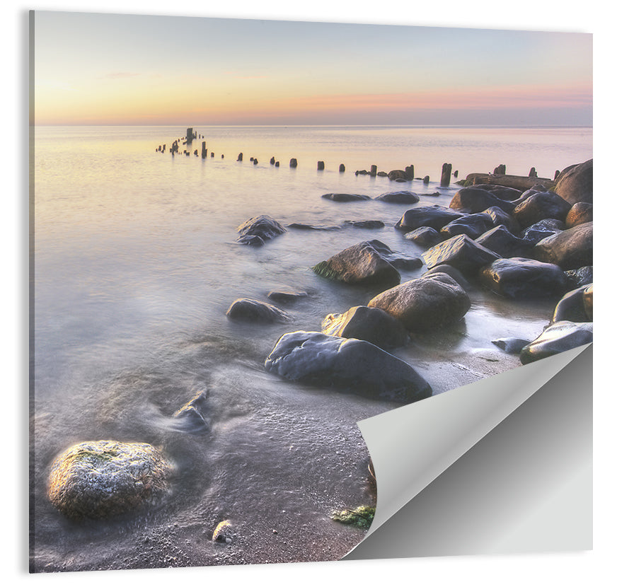 Michigan Shoreline Pilings Wall Art