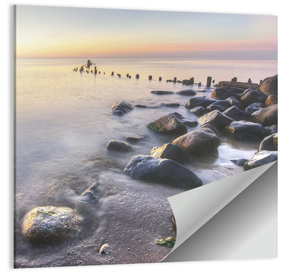Michigan Shoreline Pilings Wall Art