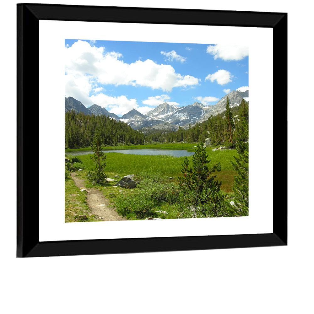 Sierra Nevada Trail to Snow Capped Peaks Wall Art