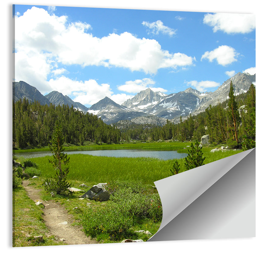 Sierra Nevada Trail to Snow Capped Peaks Wall Art